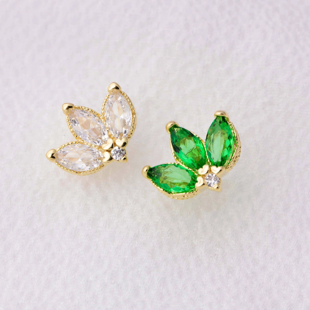 Vintage Lotus Flower Stackable Earrings GoldFi