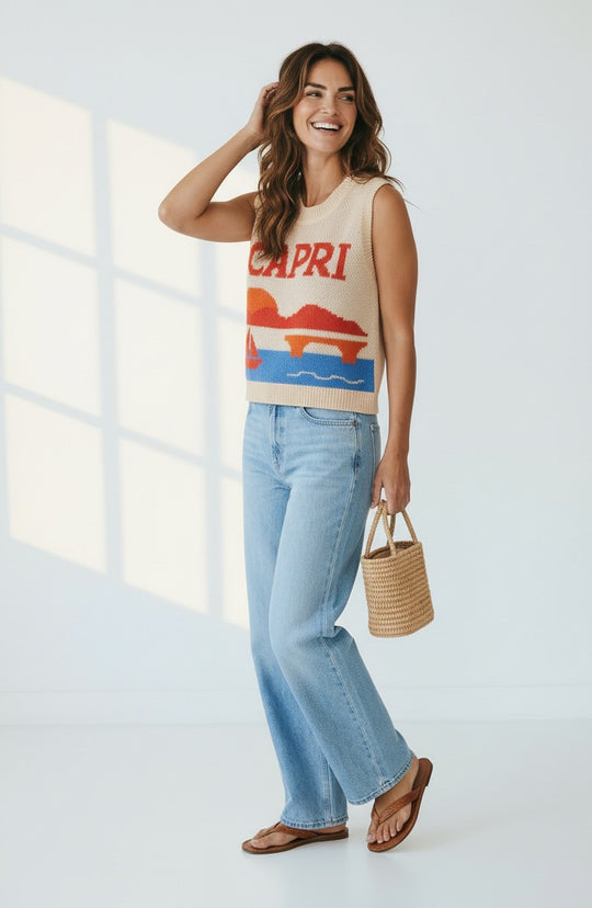 Capri City Knit Top - Beloved Boutique 