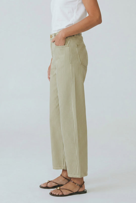 Phoebe Striped Barrel Pant - Beloved Boutique 