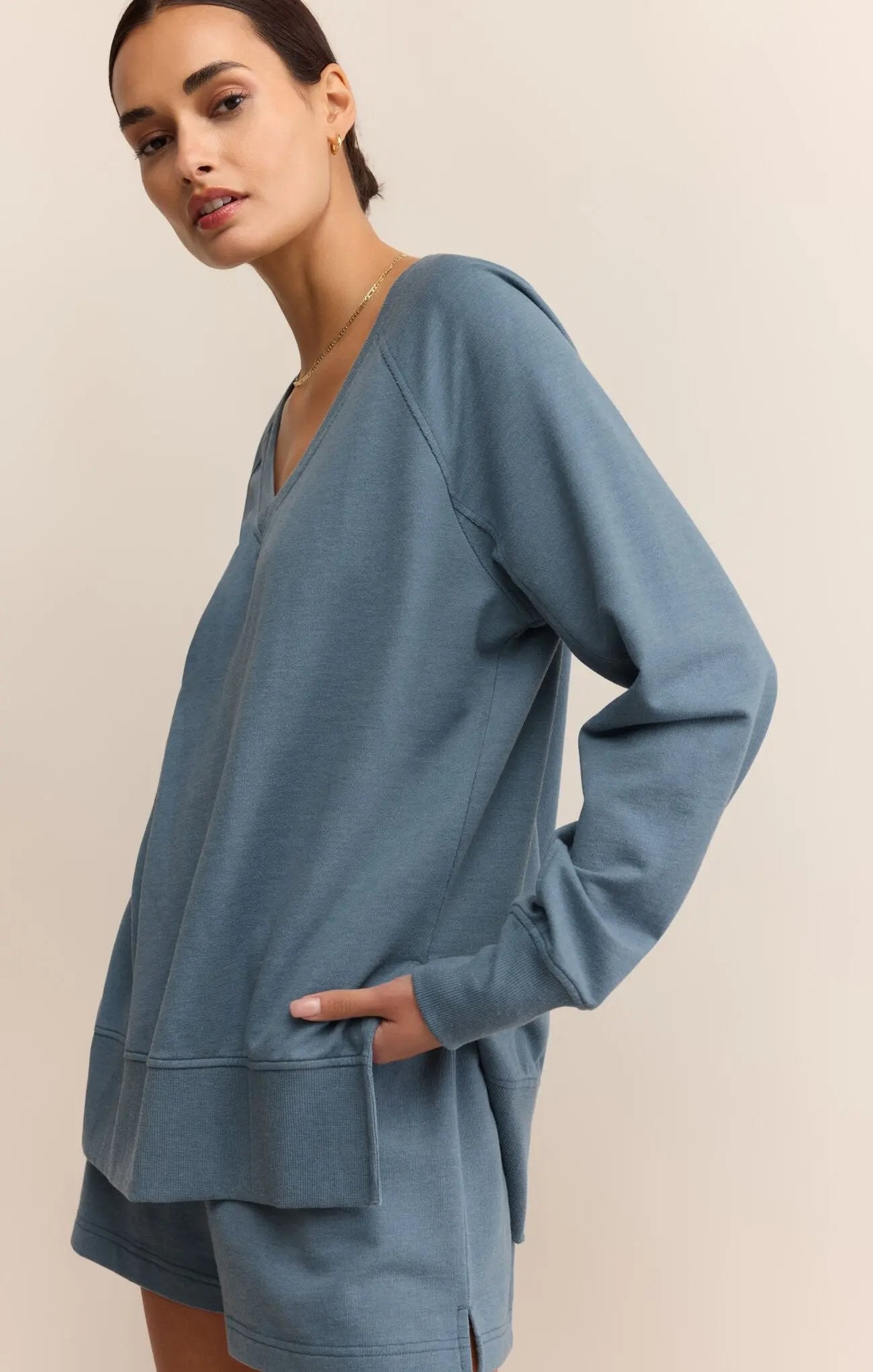 Weekender V Neck Top - Beloved Boutique