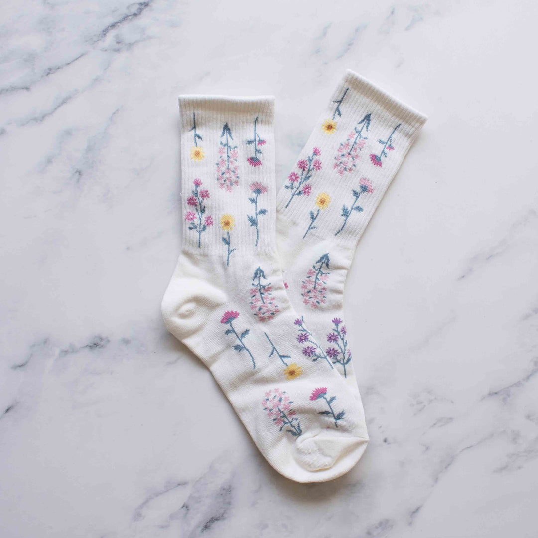 Women's Botanical Garden Casual Socks - Beloved Boutique 