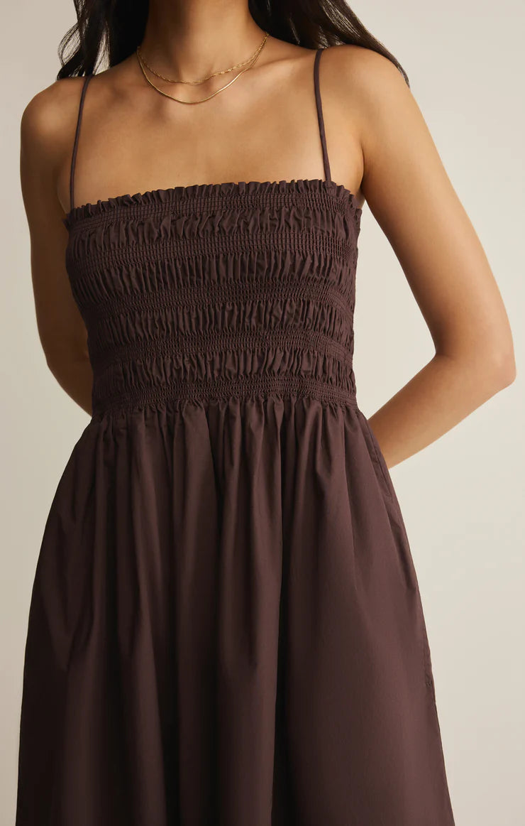Cornelia Poplin Midi Dress - Beloved Boutique 