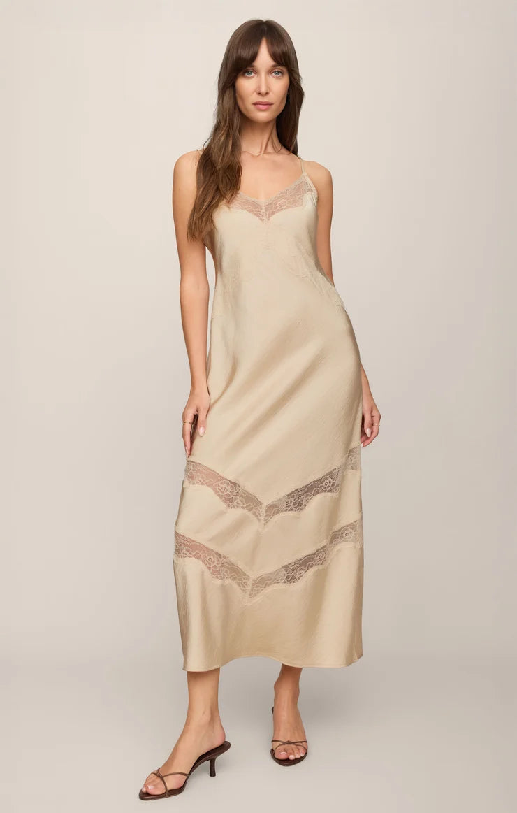 Bruna Lace Inset Midi Dress