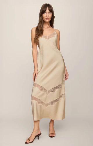 Bruna Lace Inset Midi Dress