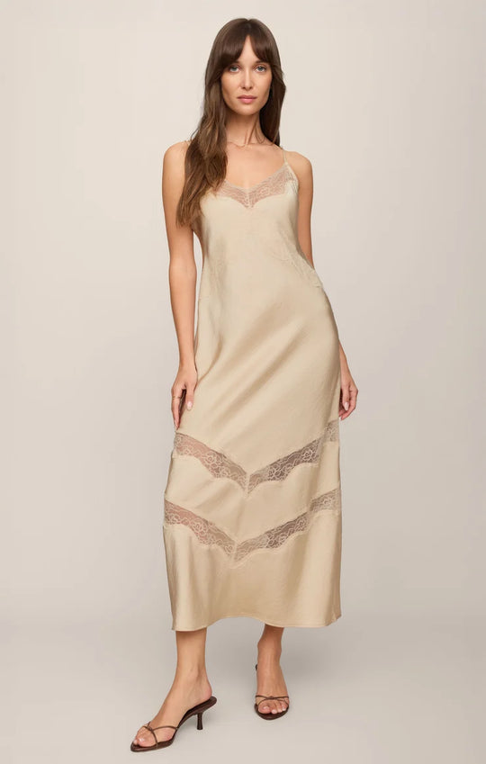 Bruna Lace Inset Midi Dress