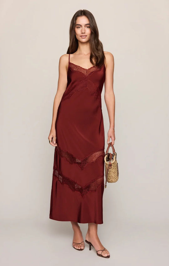 Bruna Lace Inset Midi Dress