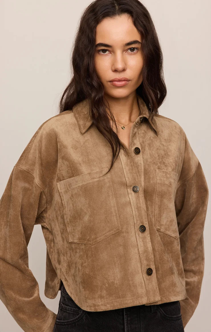 All Day Suede Cropped Jacket