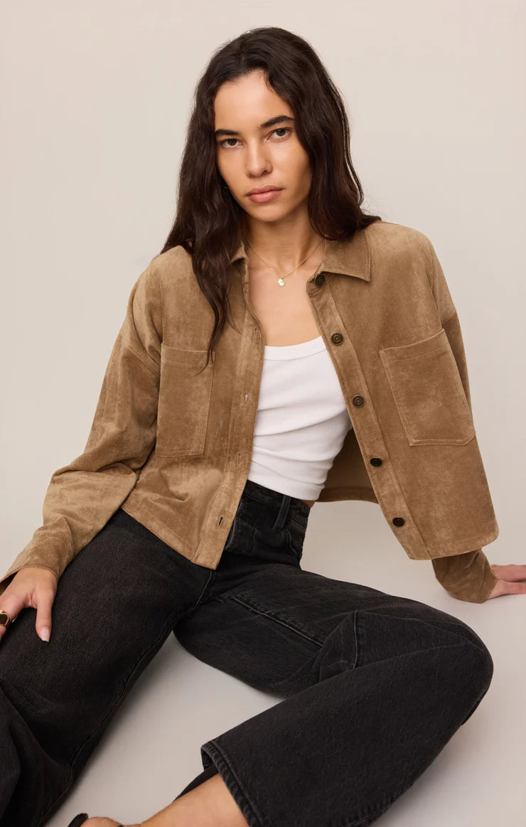 All Day Suede Cropped Jacket