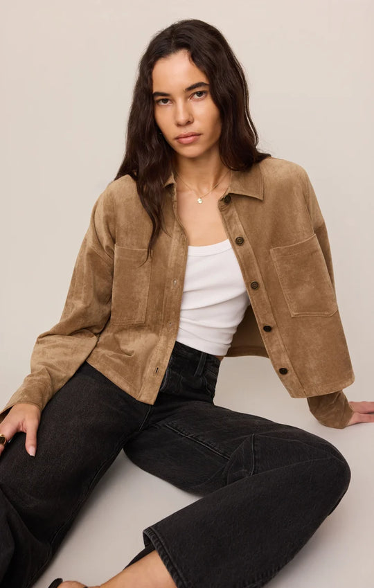 All Day Suede Cropped Jacket