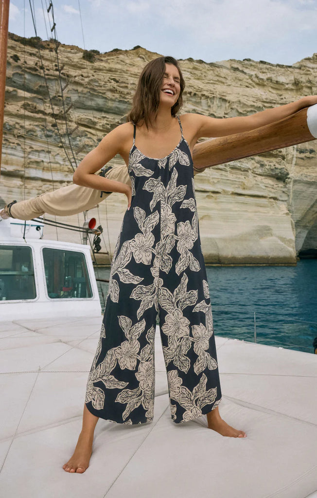 Z Supply Flared Asha Floral Jumpsuit | Beloved Boutique Breckenridge