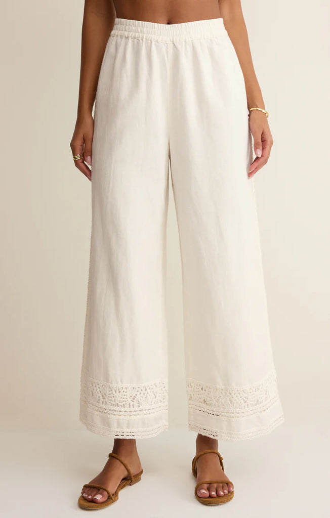 28.しめ縄 Z Supply Sid Embroidered Woven Pant | Women's Wide Leg Linen Pant