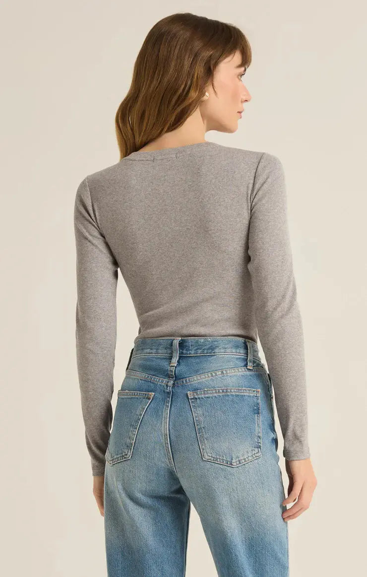 Samara Rib Henley Bodysuit Z Supply