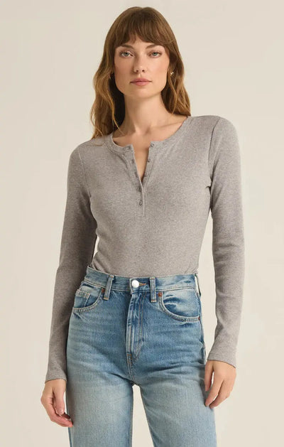 Samara Rib Henley Bodysuit Z Supply