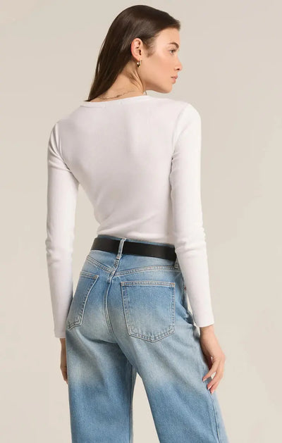 Samara Rib Henley Bodysuit Z Supply