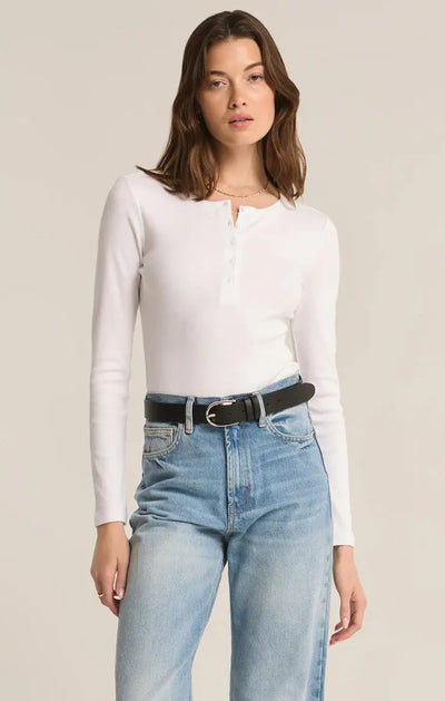 Samara Rib Henley Bodysuit Z Supply