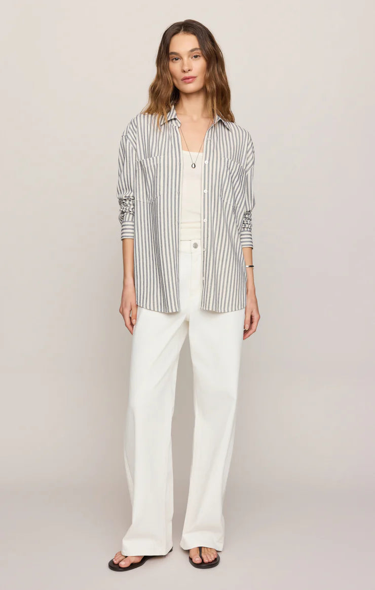 Reese Button Up Stripe Top