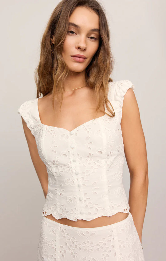 Emrie Eyelet Top