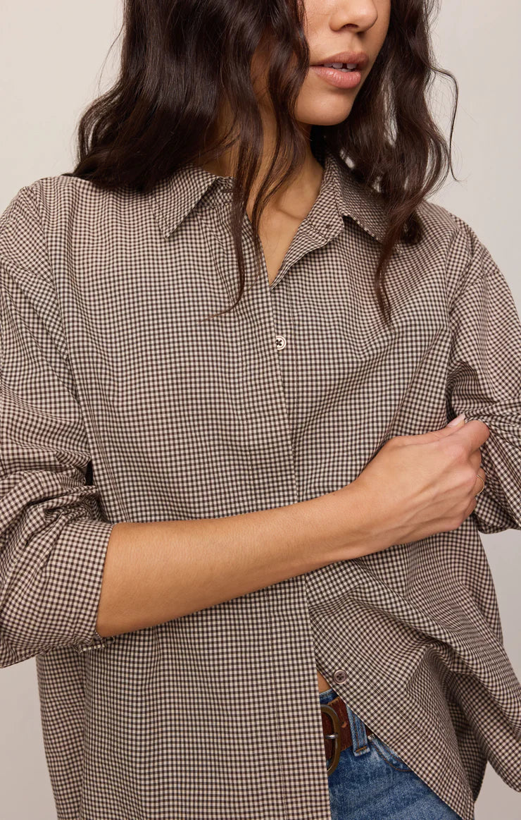 On Duty Gingham Top