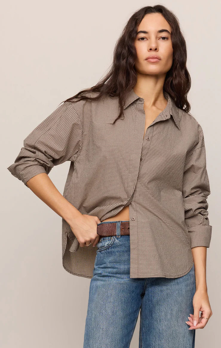 On Duty Gingham Top