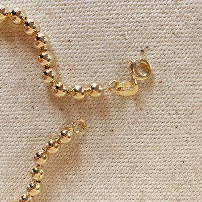 18k Gold Filled 4.5 mm Beaded Bracelet GoldFi