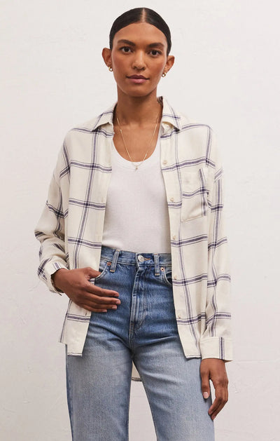 River Plaid Top
