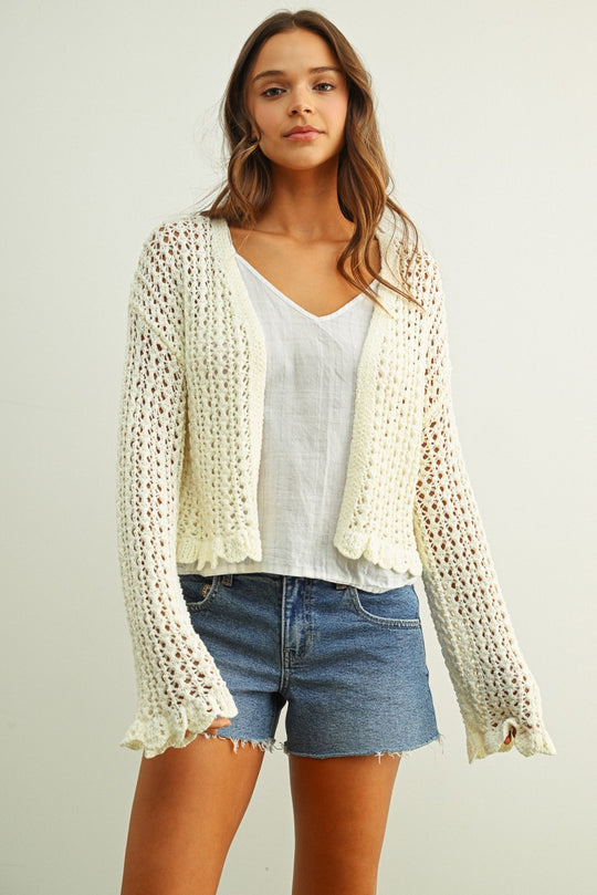 Eliza Ruffled Cardigan