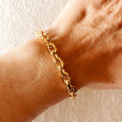 18k Gold Filled 7mm Link Bracelet GoldFi