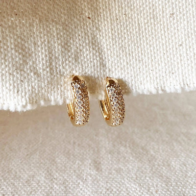18k Gold Filled Oval Clicker Hoop Earrings GoldFi