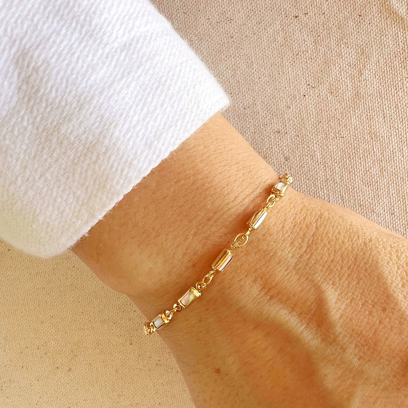 18k Gold Filled Opal Bracelet GoldFi