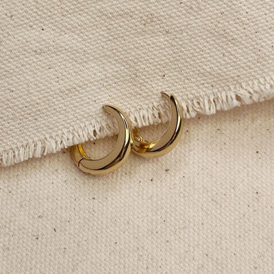 18k Gold Filled British Closure Artisan Clicker Hoop Earring GoldFi