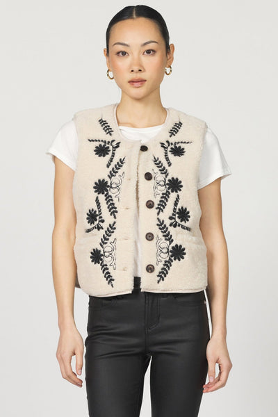 Adelaide Embroidered Vest - Beloved Boutique