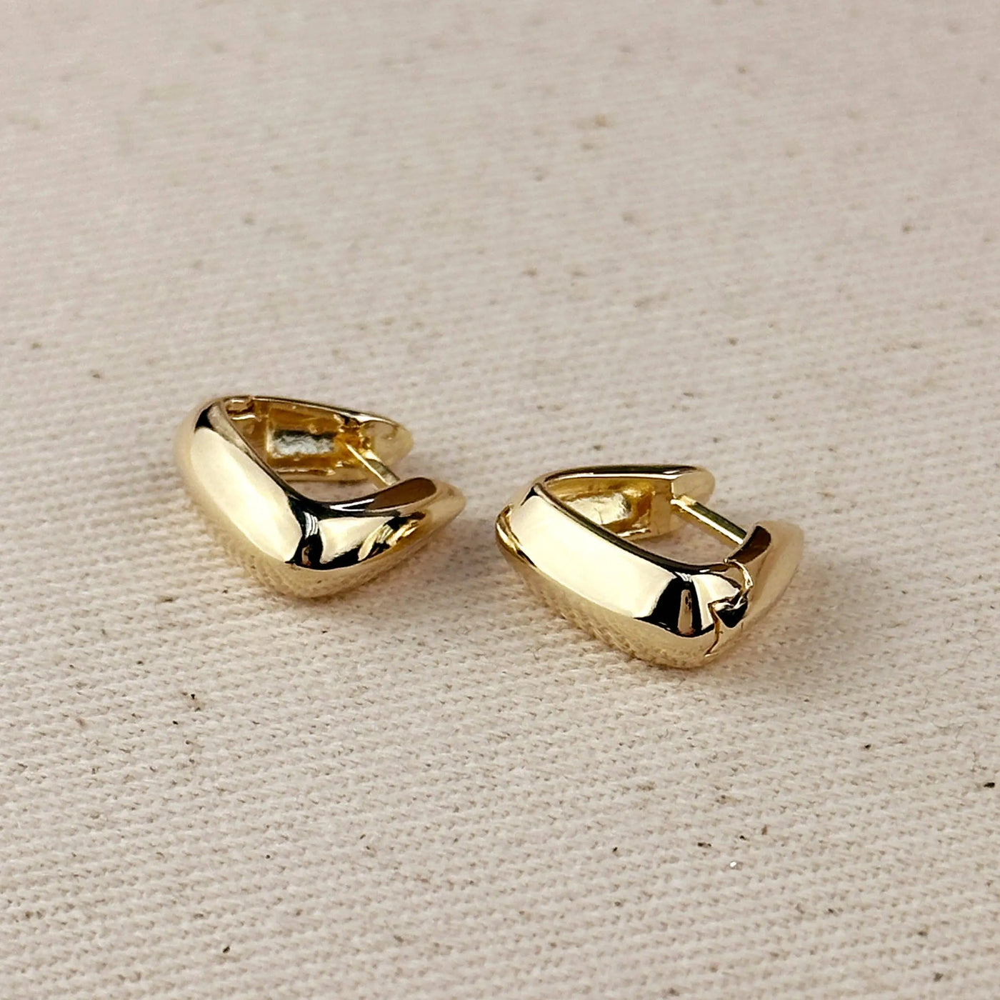 18k Gold Filled Shaped Hoop Earrings GoldFi