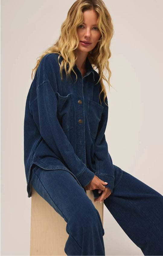 All Day Knit Denim Jacket - Beloved Boutique