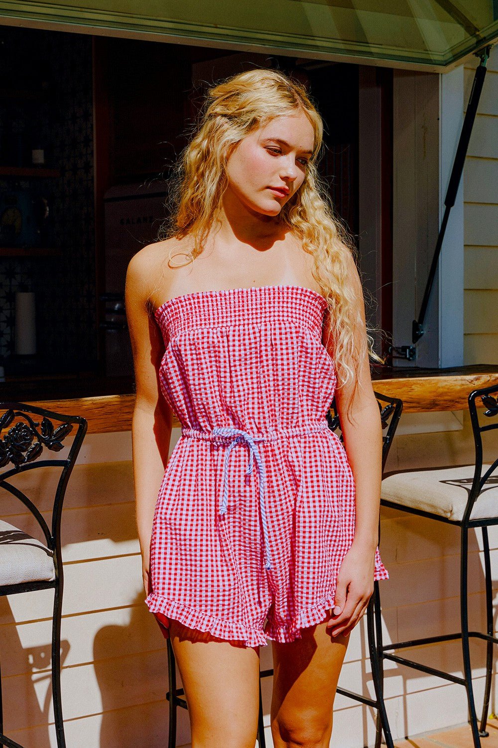 Aurora Ruffled Tube Romper - Beloved Boutique