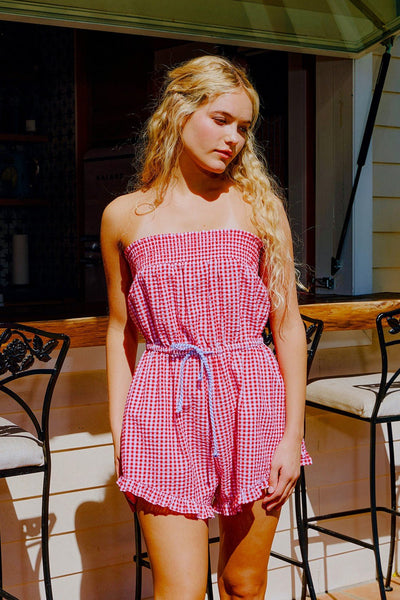Aurora Ruffled Tube Romper - Beloved Boutique