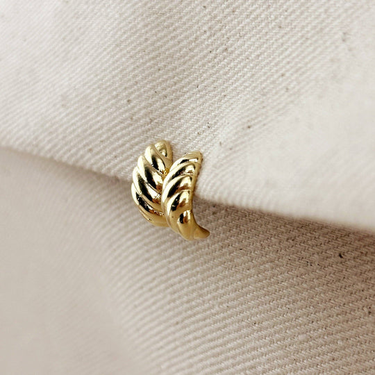 18k Gold Filled Croissant Stud Earrings - Beloved Boutique 