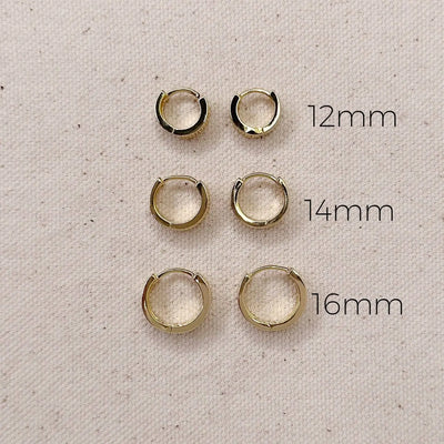 Wide CZ Clicker Hoop Earrings GoldFi