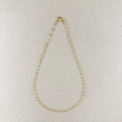 18k Gold Filled Diamond Cut Detailed Chain Necklace