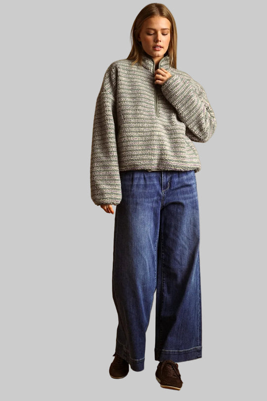 Bryn Striped Fleece Jacket