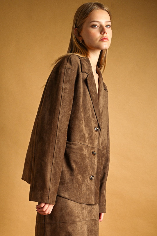 Jade Suede Blazer
