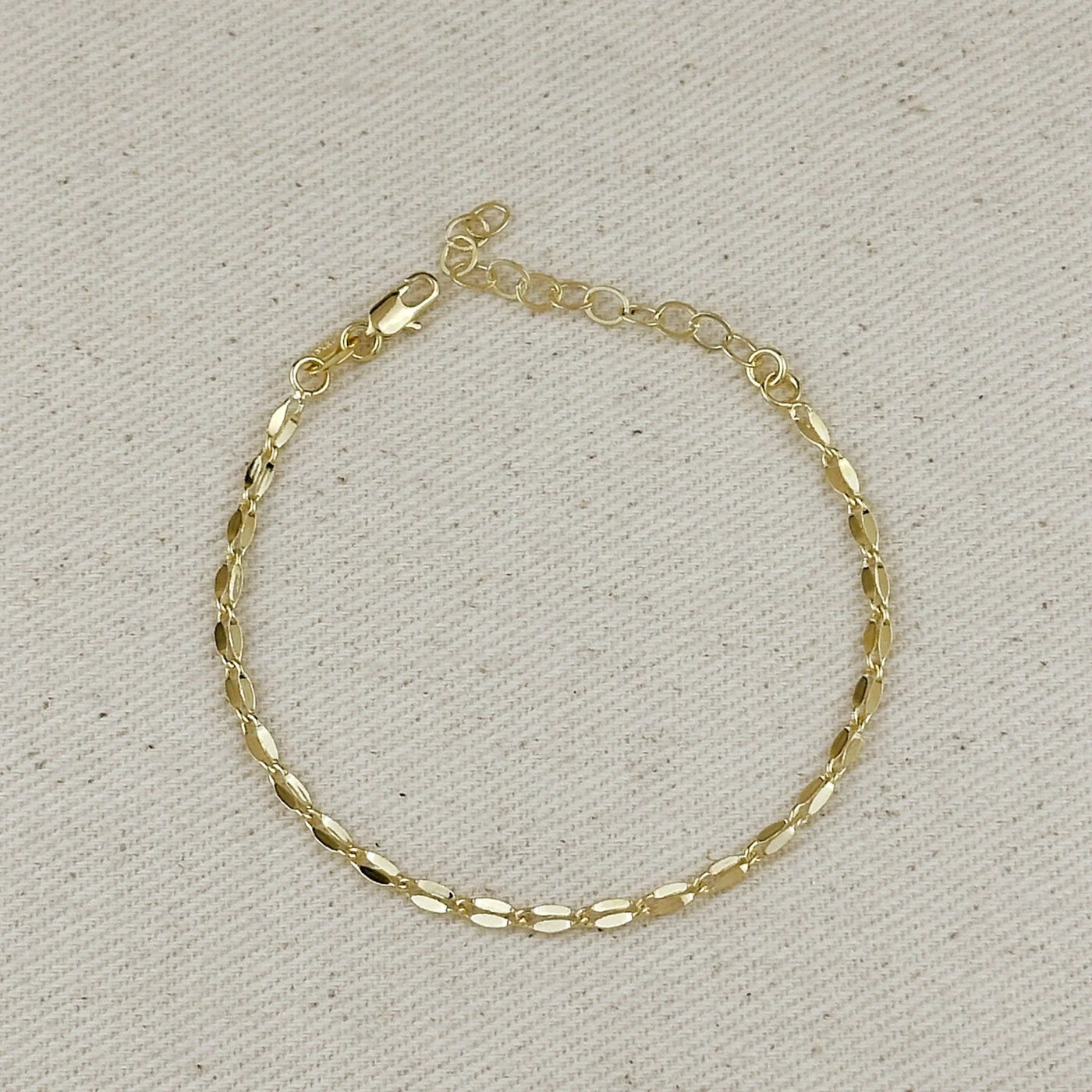 18k Gold Filled 3mm Fancy Chain Bracelet GoldFi