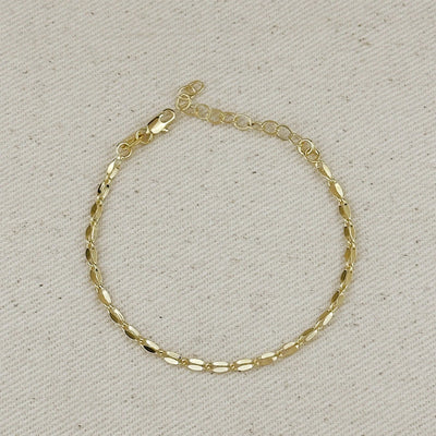 18k Gold Filled 3mm Fancy Chain Bracelet GoldFi