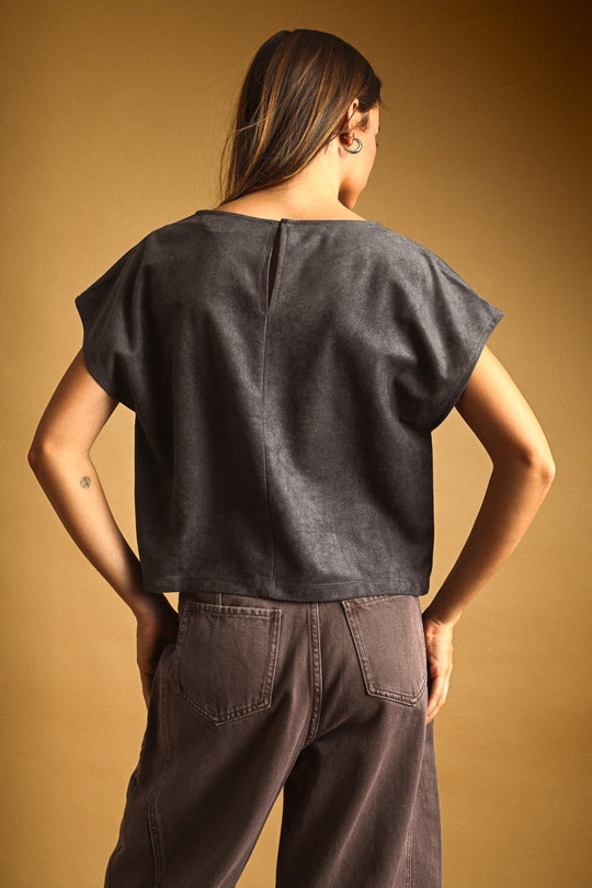 Lola Suede Crop Top