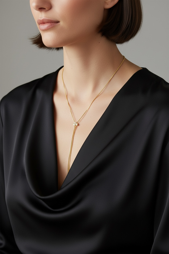 18k Gold Filled Tassel Necklace - Beloved Boutique 