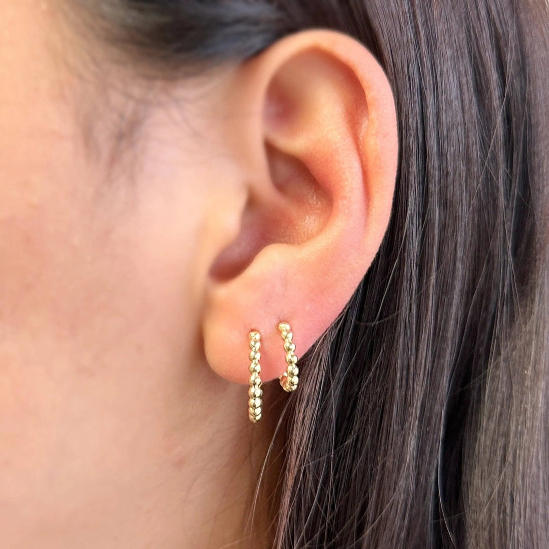 Beaded C - Hoop - Beloved Boutique