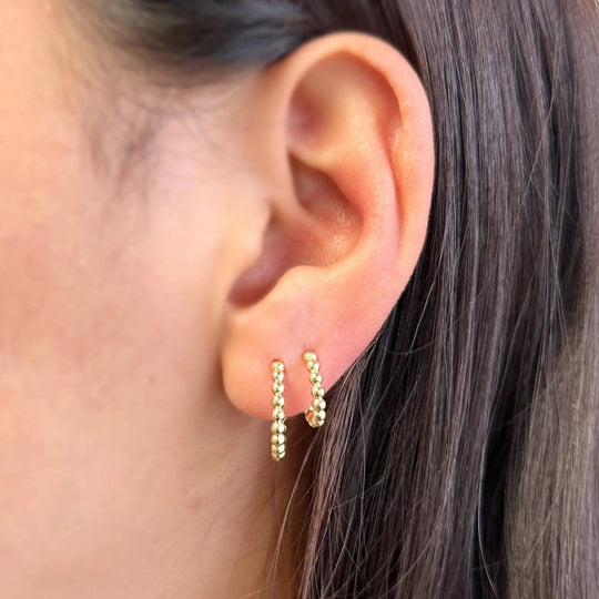 Beaded C - Hoop - Beloved Boutique