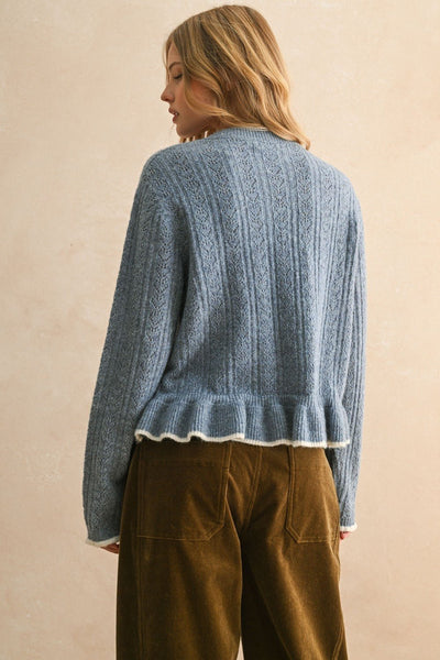 Birdie Ruffle Cardigan - Beloved Boutique