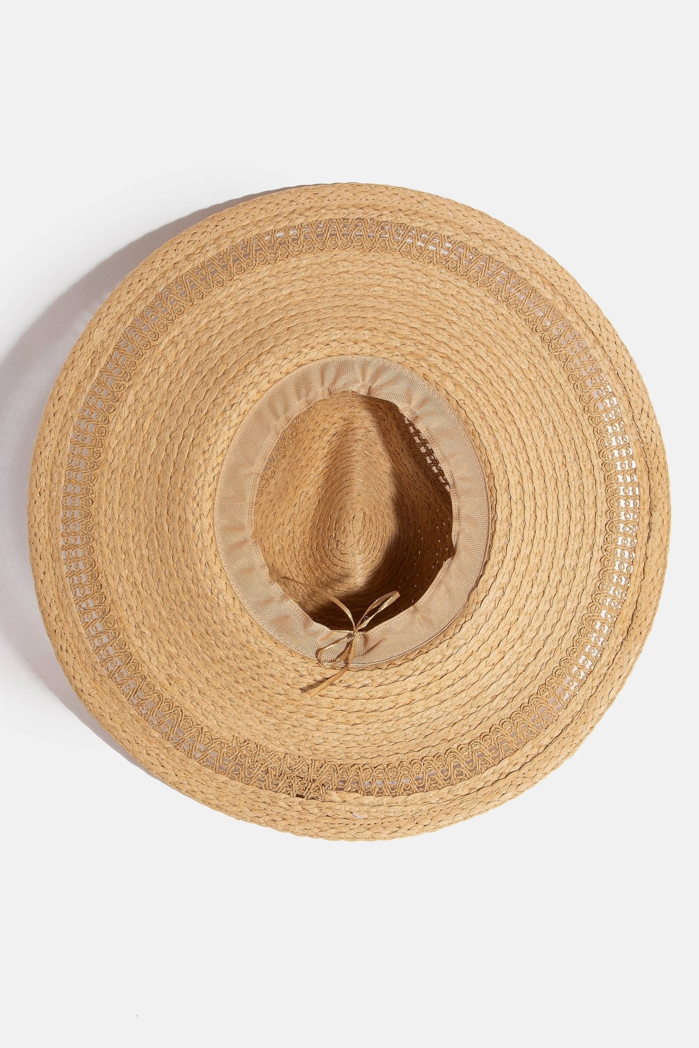 Boho Flat Brim Straw Hat - Beloved Boutique