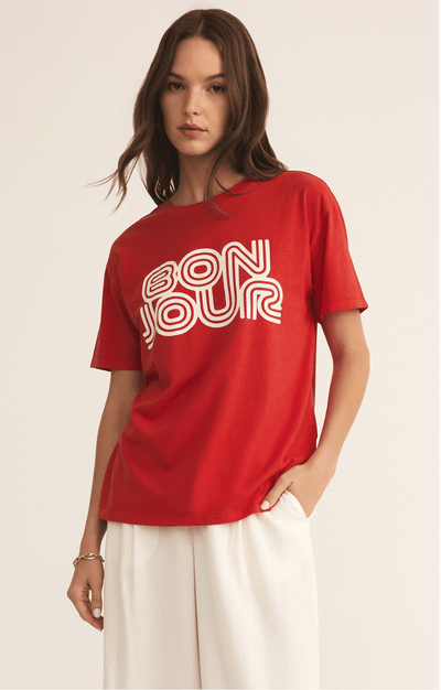 Bonjour Boyfriend Tee - Beloved Boutique