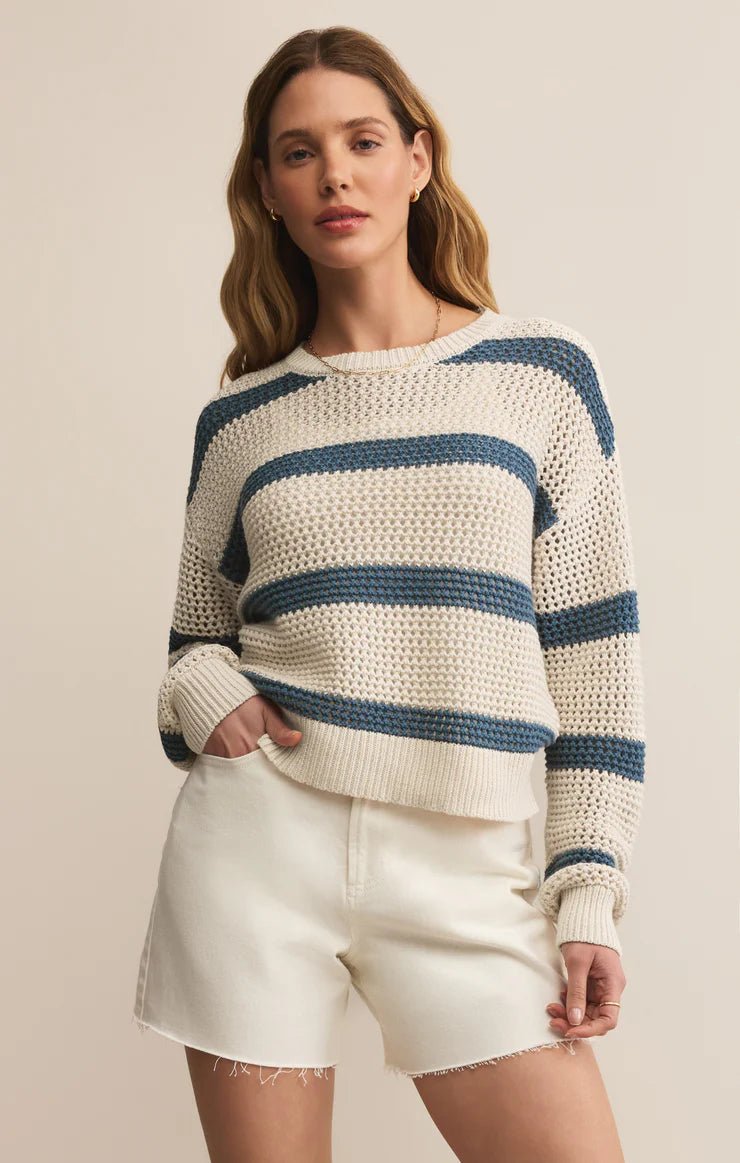 Broadbeach Striped Sweater - Beloved Boutique